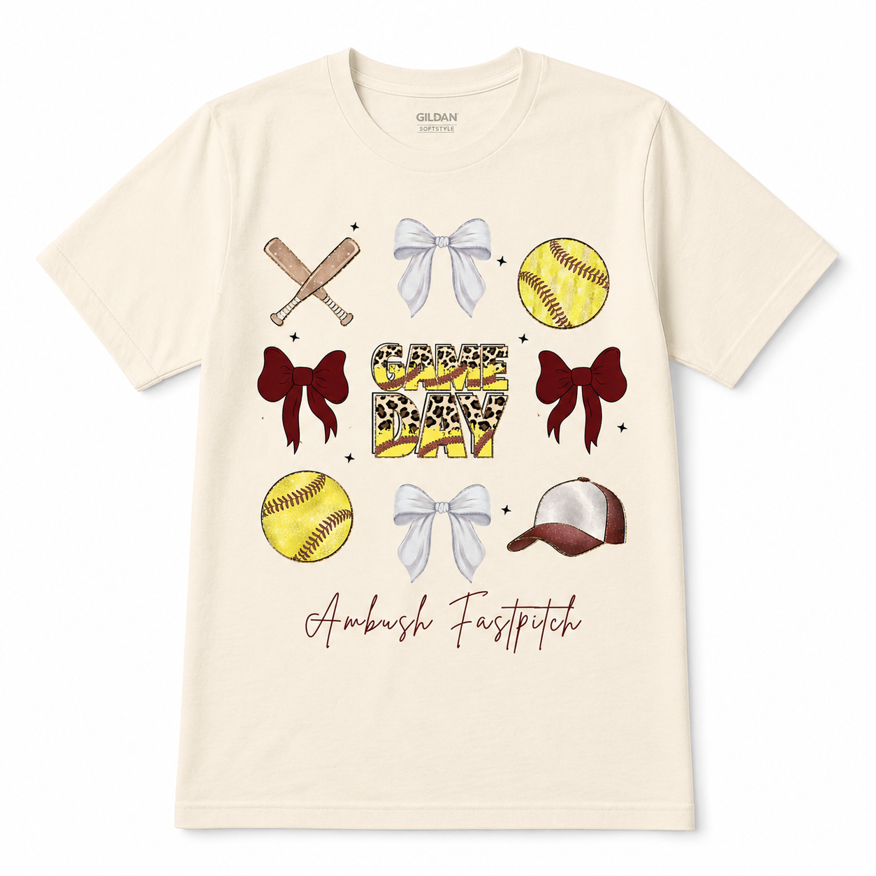 Cream Colored Softball Tee